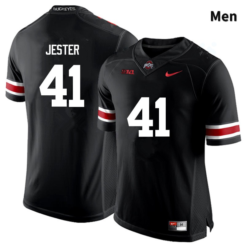 Ohio State Buckeyes Hayden Jester Men's #41 Black Game Stitched College Football Jersey